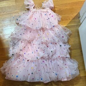 Pink Starry Kids Dress